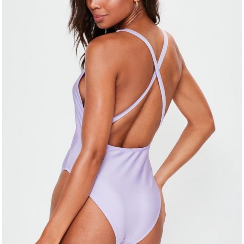 Lilac cut out swimsuit